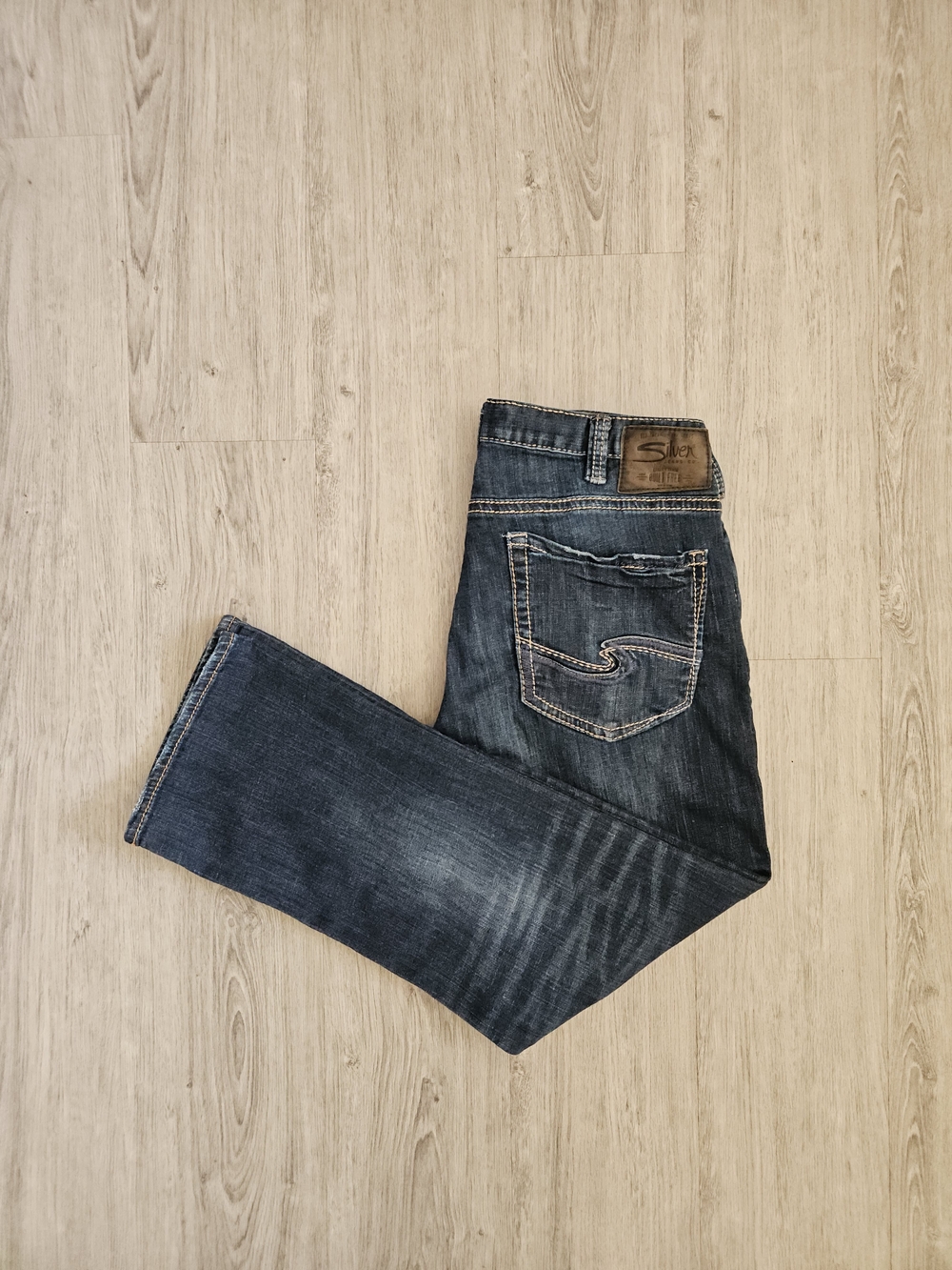 Silver Jeans Men's 36x32 Grayson Indigo Straight Leg Denim